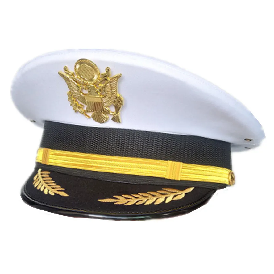 Mornariški Častnik Vojske Skp Bela Mornar Kapetan Podaljša Robna Vizir Klobuk za Flim Dejanje Cosplay Stranka 5