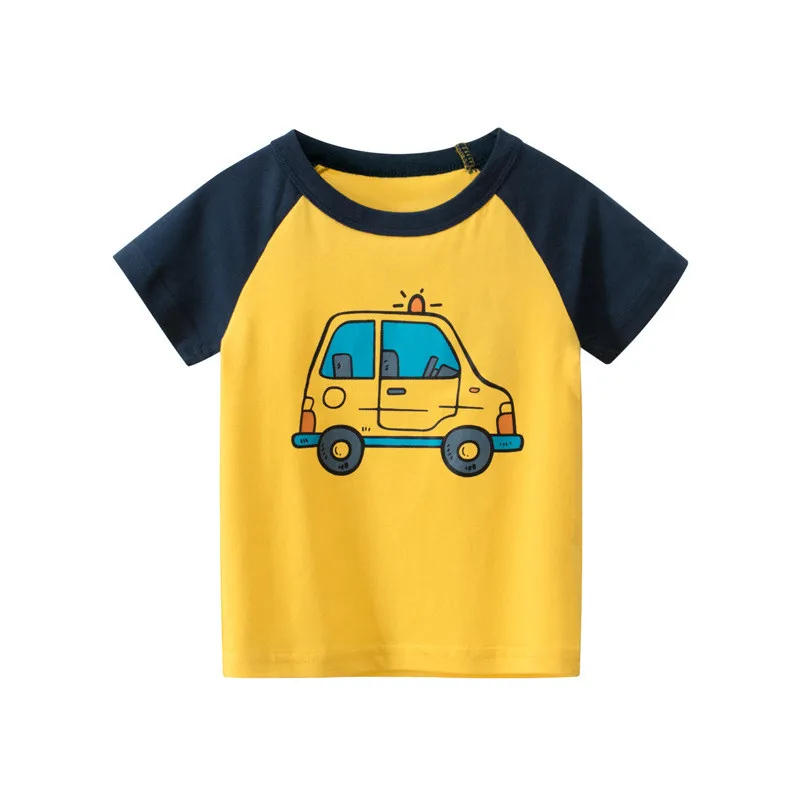 Otroška T-Shirt Otrok za Fante, Dekleta Bombaž, Kratke Rokave Poletnih Oblačil, Risanka dinozaver Tiskanja Vrhovi Obleka Kratka 3