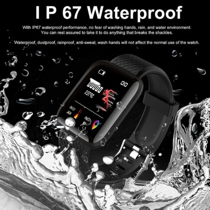 Bluetooth IP67 Fitnes Sledilci Smartwatch Za Spremljanje Srčnega utripa In Spanja Odkrivanje Šport ura Za Moške In Ženske dropship 4