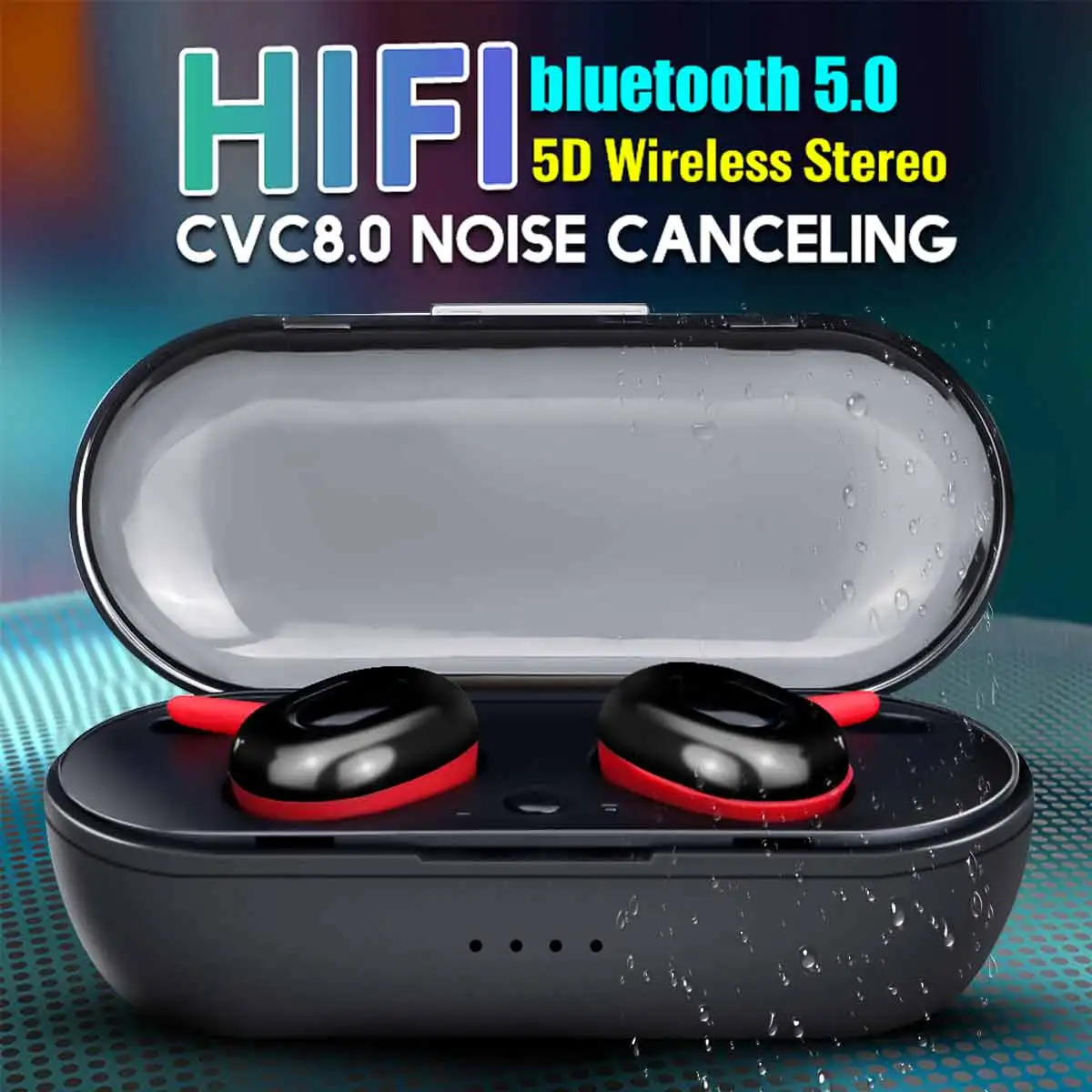 TWS bluetooth 5.0 Slušalke 600mAh Polnjenje Box Brezžične Slušalke Stereo Šport Nepremočljiva Čepkov Slušalke S Polnjenjem Polje 1