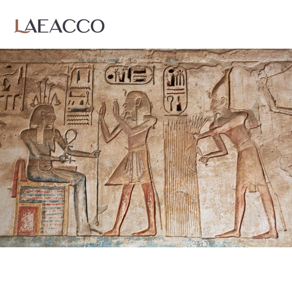 Laeacco Starem Egiptu Olajšave Zidana Faraon Soilder Soba Decro Fotografija Ozadje Fotografijo Kulise Letnik Portret Photophone 1