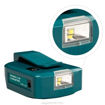 14,4 V/18V Li-on Baterija Dvojna Vrata USB z LED Luč Reflektor Svetilka za Makita Baterije N11 20 Dropshipping 0