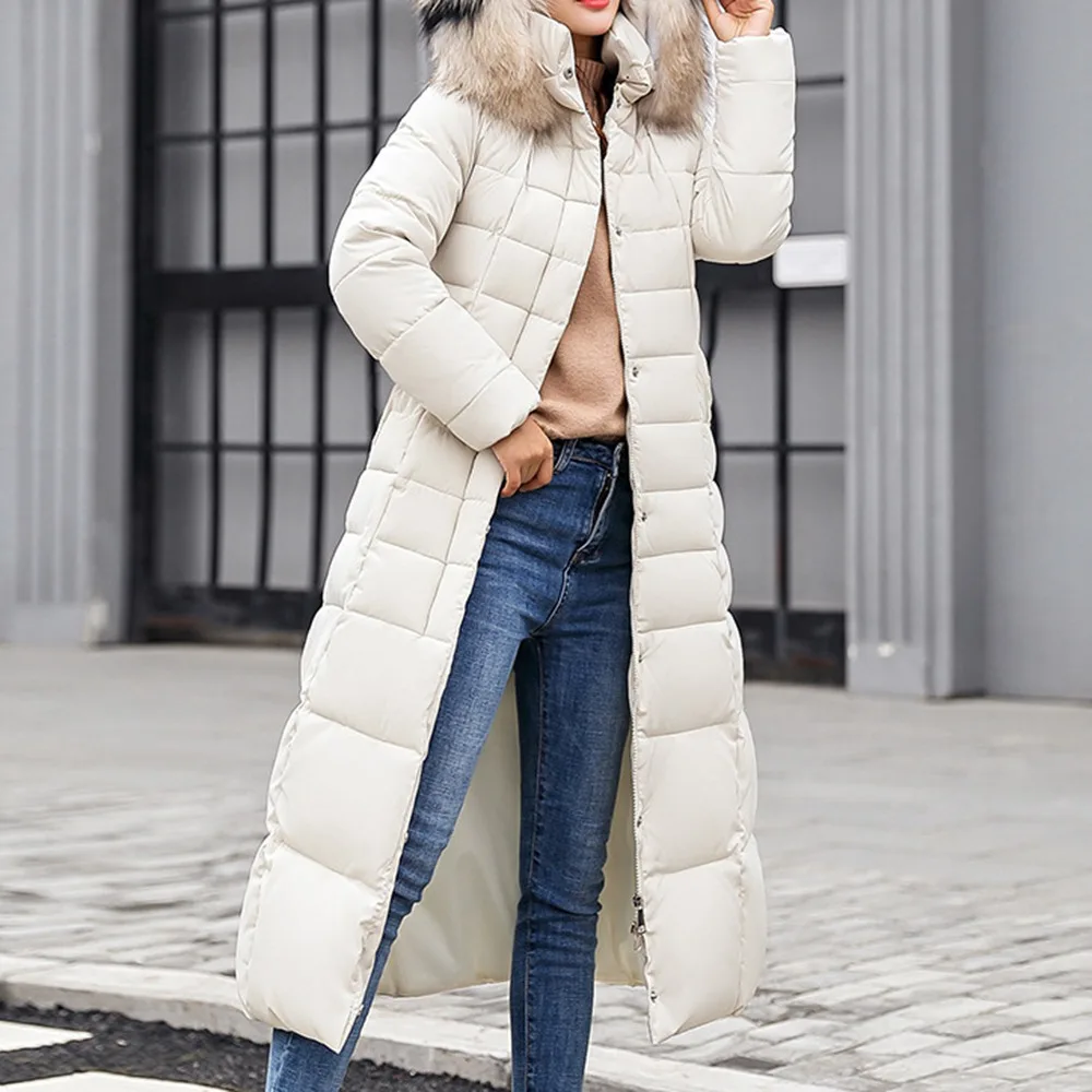 WENYUJH Dame Hooded Suknjič Visoke Kakovosti Toplo Outwear Parka Suknjič Mid-dolge Ženske Zimske Debele Navzdol Jakno 2020 Zimski Plašč 5