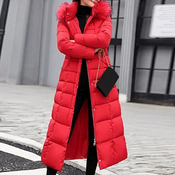 WENYUJH Dame Hooded Suknjič Visoke Kakovosti Toplo Outwear Parka Suknjič Mid-dolge Ženske Zimske Debele Navzdol Jakno 2020 Zimski Plašč 3