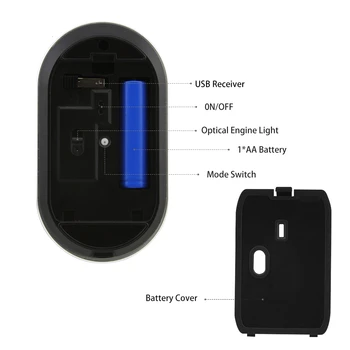 Brezžična Računalniška Miška Optični Tiho Polnjenje USB 3D Mause BT 3.0 3 Način Neslišno PC Urad Miške Za Xiaomi Mac 21508