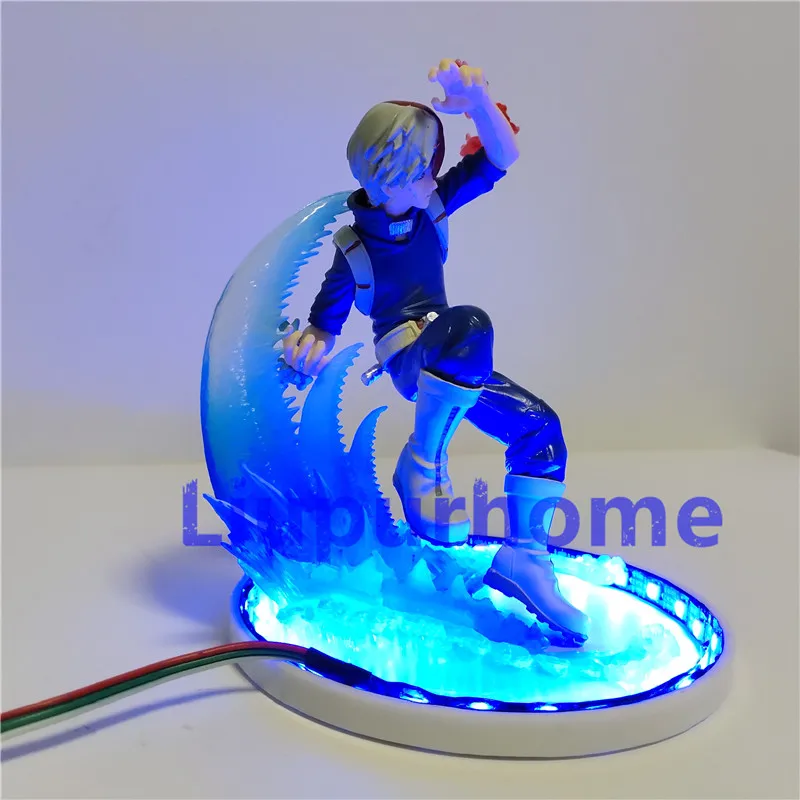 Moj Junak Univerzami Todoroki Shoto LED Osvetlitev Anime DIY Napajanje Lučka za Dekoracijo Domov Slika Noč Svetlobe Lampara Luminaria Svetilko Doll 2