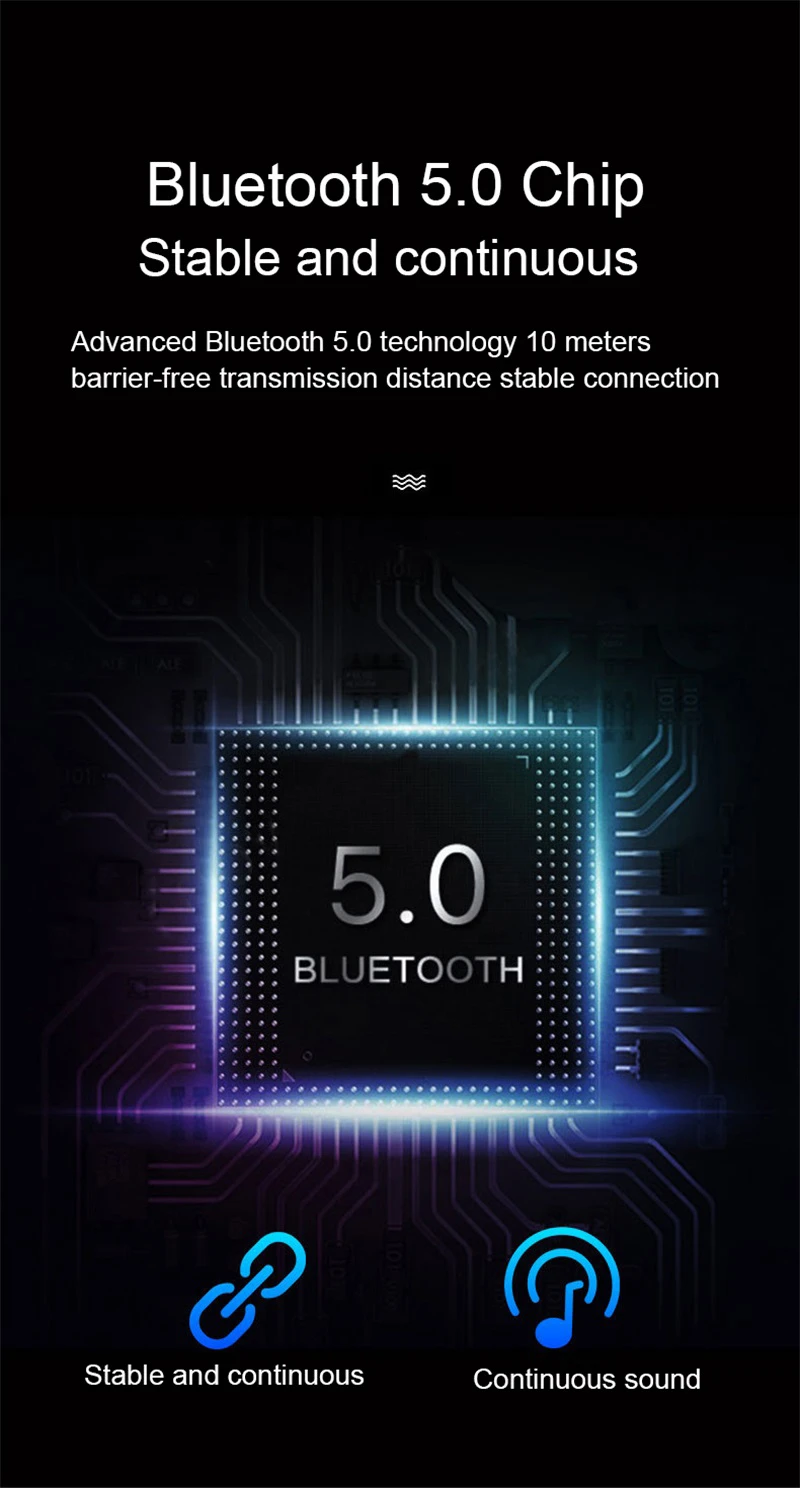 M19 TWS Bluetooth Slušalke 5.0 Brezžične Slušalke 9D Stereo Šport Nepremočljiva Čepkov na Dotik Slušalke s Polnjenjem Polje 5