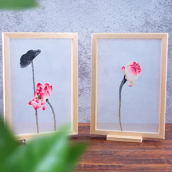 DIY Kitajski Vezenje Komplet z Lesenim Okvirjem Needlework Navzkrižno Šiv Vezenje Cvetlični Vzorec, Ročno Swing Obrti Doma Dekor 2192