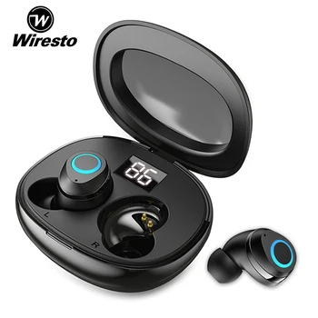 Wiresto Wiresto Mini Bluetooth Slušalke Res Brezžične Stereo Šport Slušalke TWS Čepkov Touch Kontrole Sweatproof 4