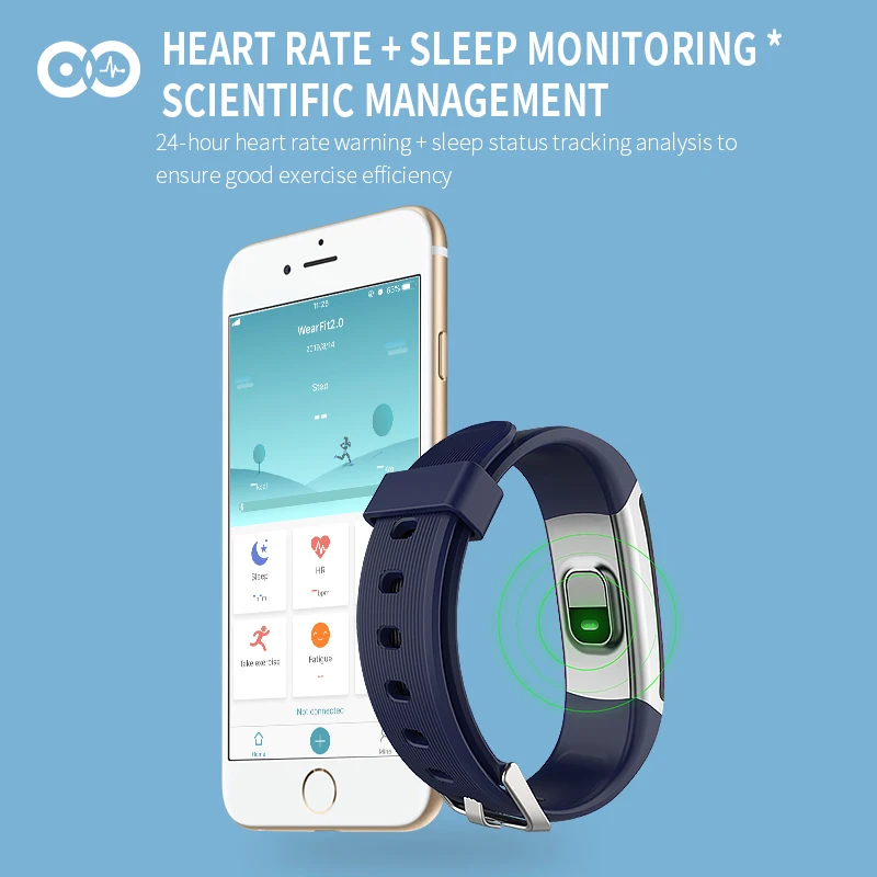 Wearpai Pametno Gledati T6 Telesne Temperature Fitnes Watch Srčnega utripa Klic Opomnik Smartwatch Dropshipping Podporo 3