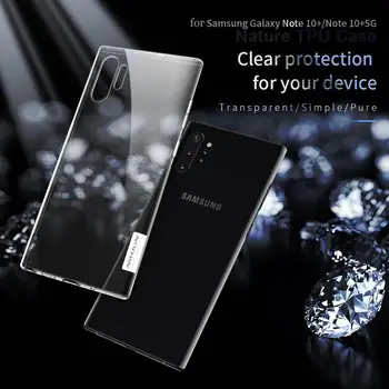 Nilkin za Samsung Galaxy Note 10 Plus 5G Primeru Nillkin 0,6 mm Mehka TPU Jasno Telefon Hrbtni Pokrovček Ohišje za Samsung A50 A30 A70 Note10 1