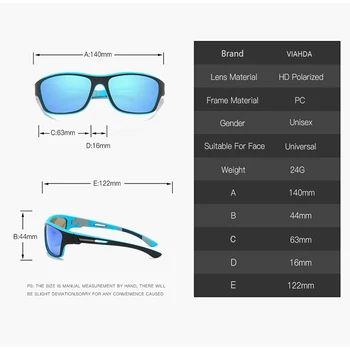 VIAHDA NOVO Polarizirana sončna Očala Moških Ogledalo Šport sončna Očala Ženske Luxury Letnik Voznik Odtenki Oculos 22280