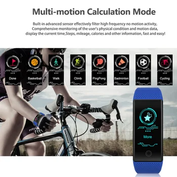Pametna Zapestnica IP68 Vodotesen Smartband Srčni utrip Spanja Spremljanje Športnih Passometer Fitnes Tracker Bluetooth Smartwatch. 5