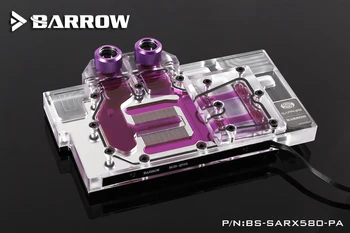 BARROW, Polno Kritje Grafično Kartico Blokira uporabo za Safir Impulz RX580 8GD5 (11265-05-20G) GPU Radiator Blok Baker RGB 0