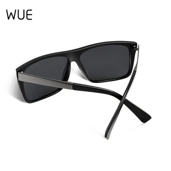 WUE nova moda za moške polarizirana sončna očala črna pravokotne sončna očala, ogledalo vožnje očala moških kul klasična 1