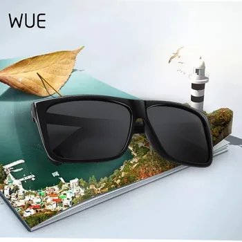 WUE nova moda za moške polarizirana sončna očala črna pravokotne sončna očala, ogledalo vožnje očala moških kul klasična 5