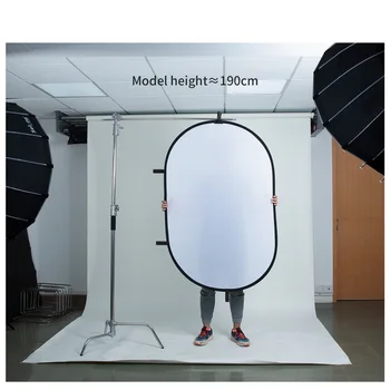 Selens 100X150CM Zložljive Prosojno Reflektor Ovalne Fotografiji Foto Studio Mehka Plošča Difuzor Odbor s Prenosno torbo 5