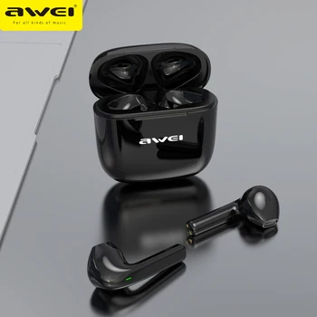 Awei Bluetooth 5.0 Slušalke Hi-fi Zvok TWS Slušalke Touch Kontrole 600mAh Polnjenje Primeru Brezžični Čepkov T26 0