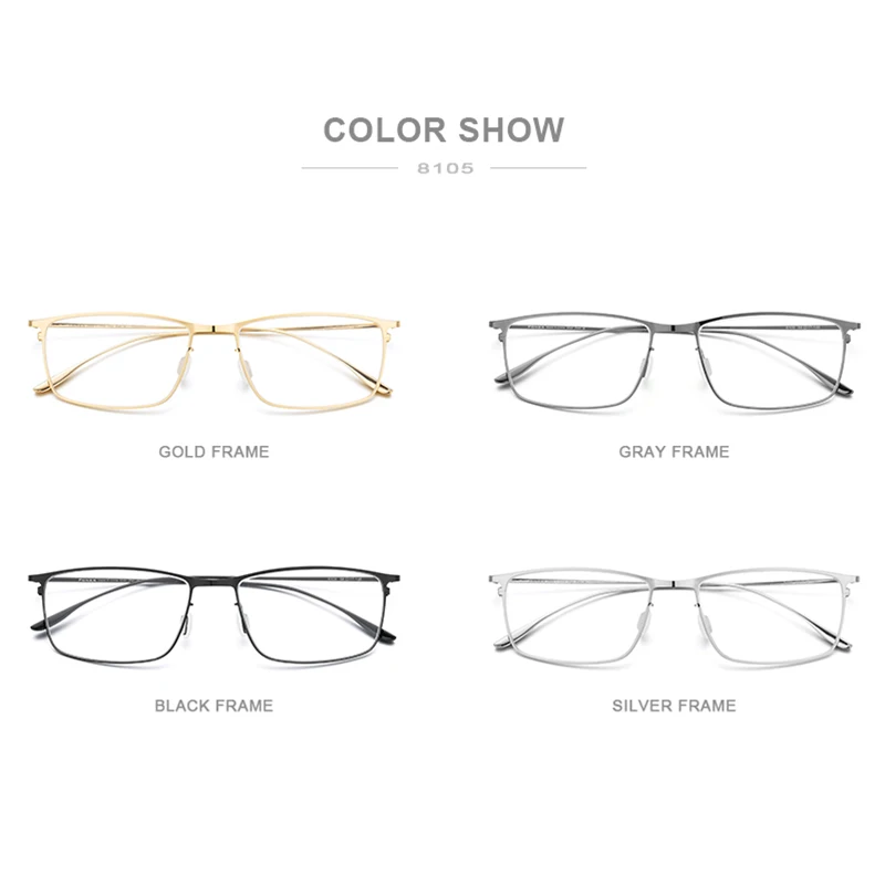 FONEX Titanove Zlitine Očala Moških Kvadratnih Kratkovidnost Recept Očala Okvirji 2020 Novih Celotno Optični korejski Očala 8105 1