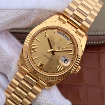 Lgxige top blagovne znamke gledati luksuznih modnih zlato dan gledajo moški nepremočljiva watch poslovnih moških ženevi watch reloj hombre 2019 5