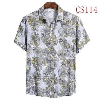 FFXZSJ nove moške poletne majica 2020, Hawaiian majica priložnostne plaži majica Evropske plus-size river kratka sleeved majica 1