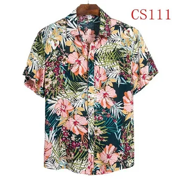 FFXZSJ nove moške poletne majica 2020, Hawaiian majica priložnostne plaži majica Evropske plus-size river kratka sleeved majica 4