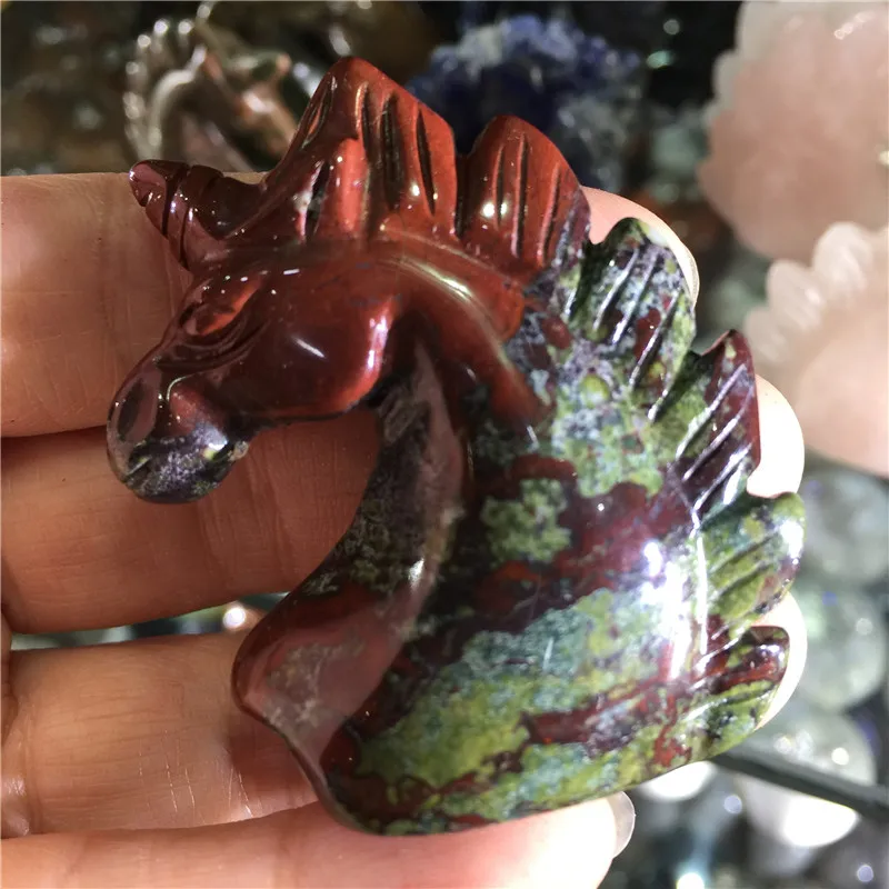 Naravni Red Jasper Kamen Samorog Gemstone Kristal, Ročno Izrezljano Figur Doma Dekoracijo Gemstone Zbirka Reiki Kamna 1