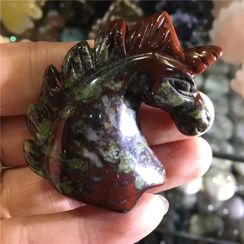 Naravni Red Jasper Kamen Samorog Gemstone Kristal, Ročno Izrezljano Figur Doma Dekoracijo Gemstone Zbirka Reiki Kamna 2