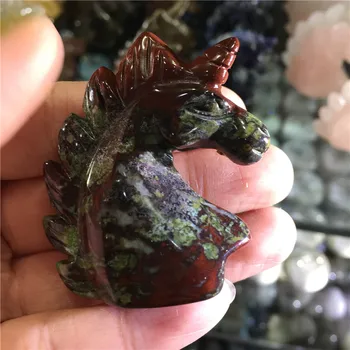 Naravni Red Jasper Kamen Samorog Gemstone Kristal, Ročno Izrezljano Figur Doma Dekoracijo Gemstone Zbirka Reiki Kamna 3