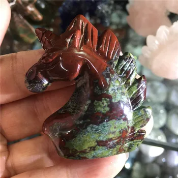 Naravni Red Jasper Kamen Samorog Gemstone Kristal, Ročno Izrezljano Figur Doma Dekoracijo Gemstone Zbirka Reiki Kamna 4
