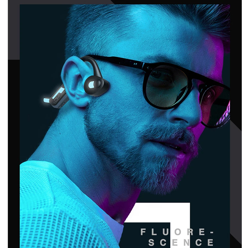 BGreen J31 Kostne Prevodnosti Slušalke Bluetooth Šport Slušalke Nepremočljiva Kolesarjenje Slušalke Z Svetilnosti Barve Za Tek Pohodništvo 2