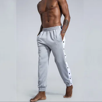 Priložnostne hlače za moške tekaške športne hlače 2020 nove fitnes usposabljanje hlače mode full-odprite stransko vrstico gumb hlače 23519