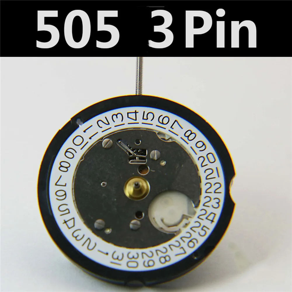 3 Pin Quartz uro Gibanje Za Ronda 505 Datum Na 3' Datum na 6' z Baterijo Steblo Watch Popravilo Opreme 1