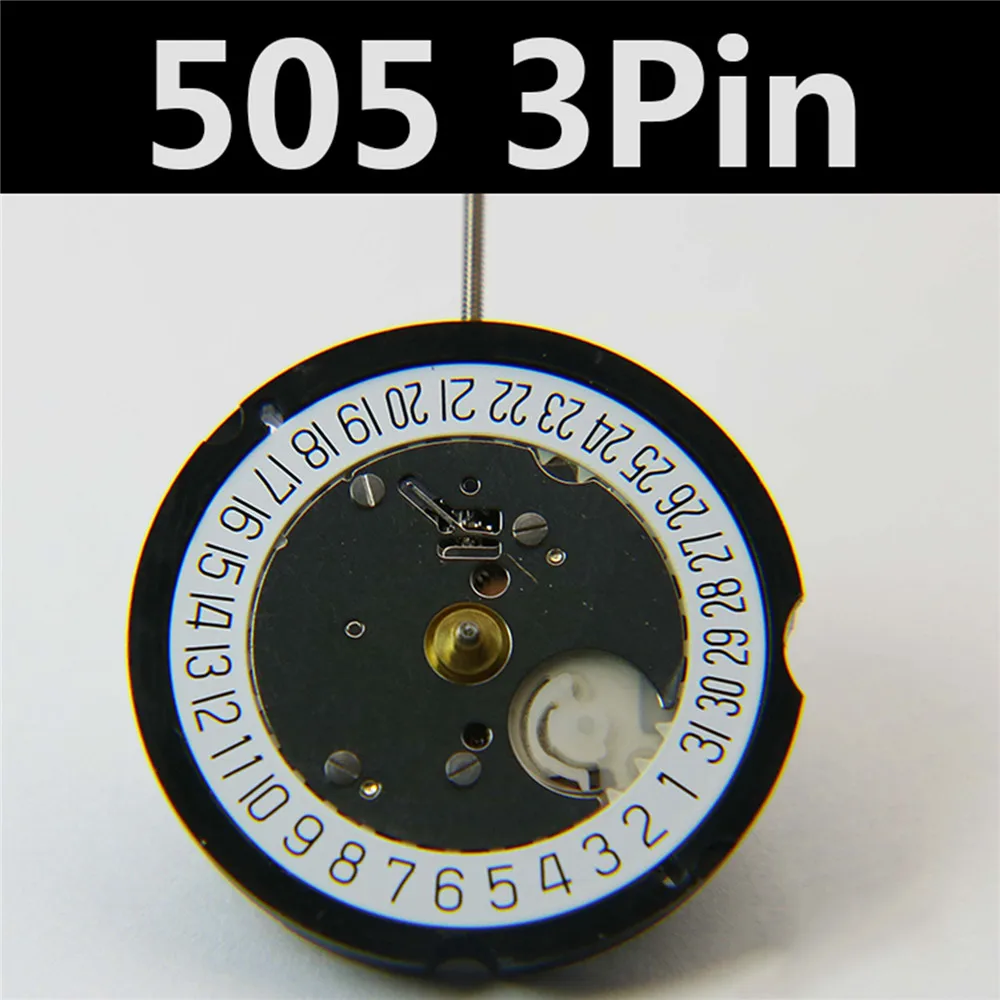 3 Pin Quartz uro Gibanje Za Ronda 505 Datum Na 3' Datum na 6' z Baterijo Steblo Watch Popravilo Opreme 3