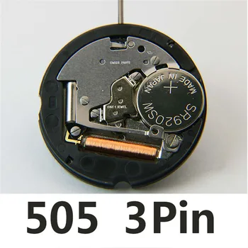 3 Pin Quartz uro Gibanje Za Ronda 505 Datum Na 3' Datum na 6' z Baterijo Steblo Watch Popravilo Opreme 2