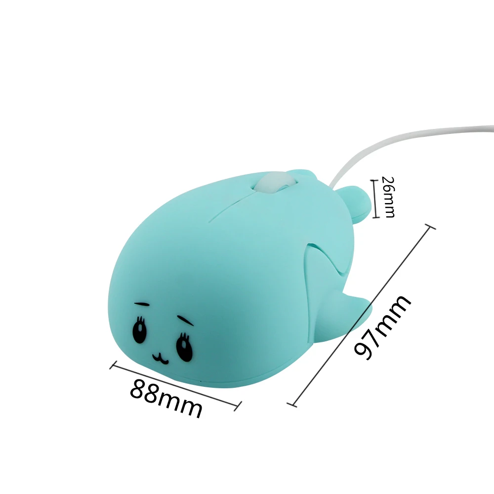 Mini Srčkan Živali Vzorec Miško 1200 DPI Optična USB, Žična Računalnik Miši Dolphin Oblike Iger Za Otroke Darilo 4