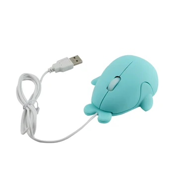 Mini Srčkan Živali Vzorec Miško 1200 DPI Optična USB, Žična Računalnik Miši Dolphin Oblike Iger Za Otroke Darilo 1