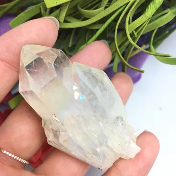Lep Aura Quartz Crystal Titana Bizmut Silicij Gruče Mavrice Naravni Kamni in Minerali 0