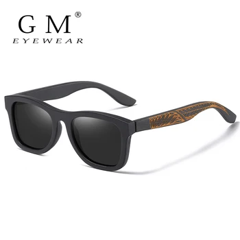 GM Retro Les, sončna Očala Moških Polarizirana Lesen Okvir Očal Ženske Odtenki UV400 Lunette De Soleil Homme Femme S1610L 5