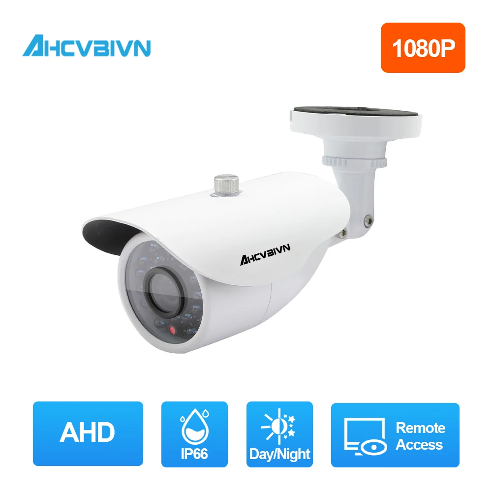 Vroče 2.0 MP CCTV Varnosti 1080P AHD Fotoaparat Bela Kamera bullet Vodotesen IP66 Prostem Video Nadzor, Night Vision 4