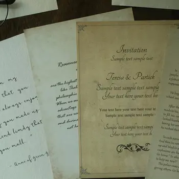 Angleški Pisalni Papir Rekvizitov, Rumena Lastnoročni Vintage Retro Fotografija Rekviziti 24054