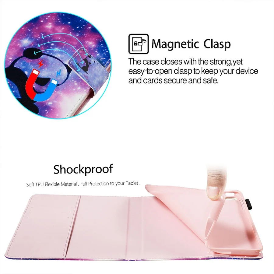 Nova Mačka Natisnjeni PU Usnjena torbica Za Novi iPad mini 5 2019 za 7,9 palčni Smart Cover Za iPad Mini 1 2 3 4 5 Funda tablični primeru+Film+Pen 4