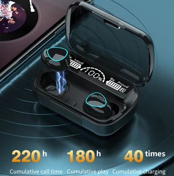 5.1 Bluetooth Slušalke 9D HiFi Setero Brezžične Slušalke TWS Stroki Slušalke 2000mAh Polnjenje Box Hrupa Preklic Čepkov Z Mic 3