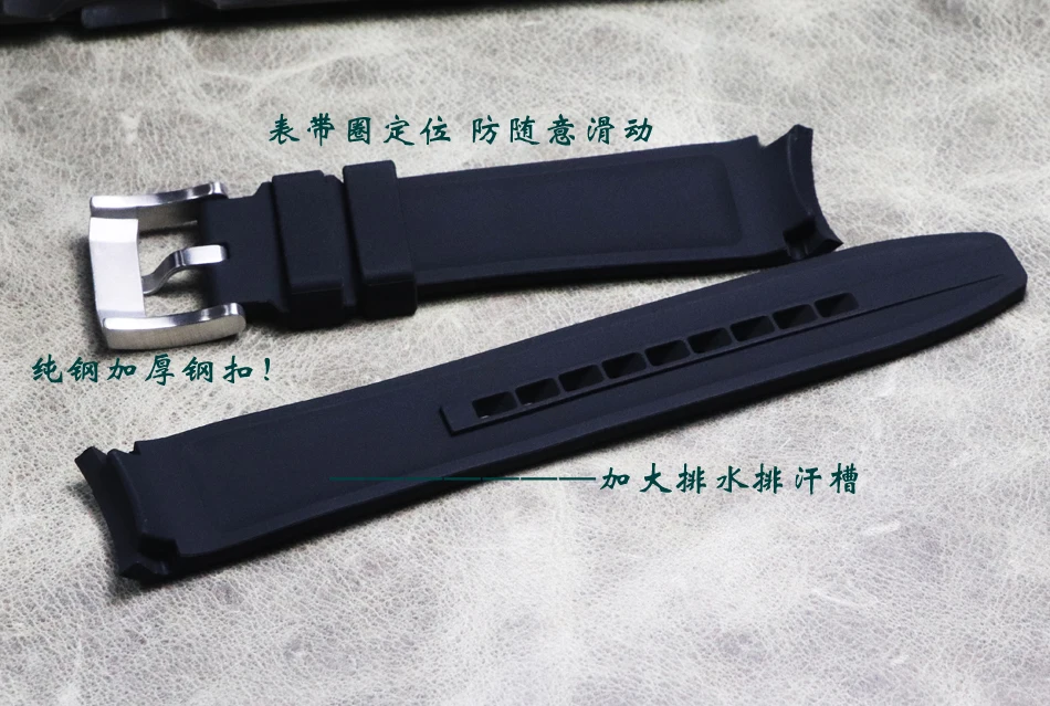18 mm 20 mm 22 mm Gume, Silikona Watch Trak Črno Gledati Band, ki je Primerna za Tudor Black Bay IWC Omega Seamaster Bretling Watch 4