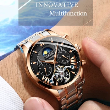 GUANQIN 2019 ura moški/moški ure top blagovne znamke luksuzni samodejno/mehanično/razkošje watch moških zlato tourbillon mens reloj hombre 2433