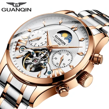 GUANQIN 2019 ura moški/moški ure top blagovne znamke luksuzni samodejno/mehanično/razkošje watch moških zlato tourbillon mens reloj hombre 1