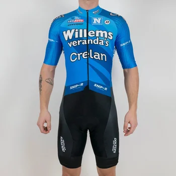 Willems Crelan moških skinsuit kolesarski dres triatlon oblačila conjunto ropa ciclismo hombre GORSKO kolesarskih oblačil pro team jumpsuit 2