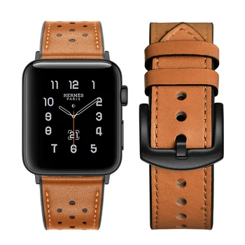 Pazi Band Za Apple Watch 4 44 42mm Razreda Usnja iwatch Serija 1 2 3 Šport Zamenjava Pasu Eleganten Classi 1