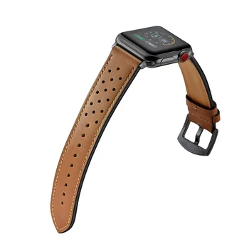 Pazi Band Za Apple Watch 4 44 42mm Razreda Usnja iwatch Serija 1 2 3 Šport Zamenjava Pasu Eleganten Classi 4