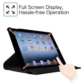Ohišje Za iPad 2 Pokrov Modeli A1395 A1396 A1397 360-Stopinjski Zasuk PU Usnja za iPad 2 3 4 Stojalo Držalo Primerih Smart Primeru Lupini 24503